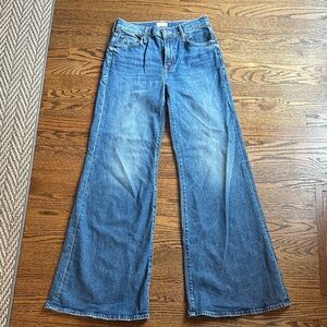 MOTHER Flare Wide Leg Jeans in Blue